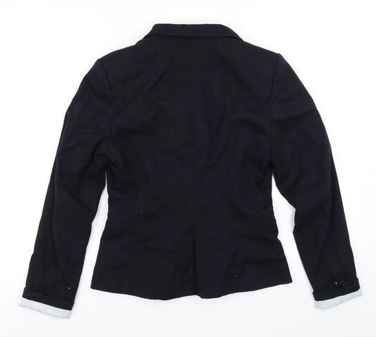 H&M Womens Blue   Jacket Blazer Size 8