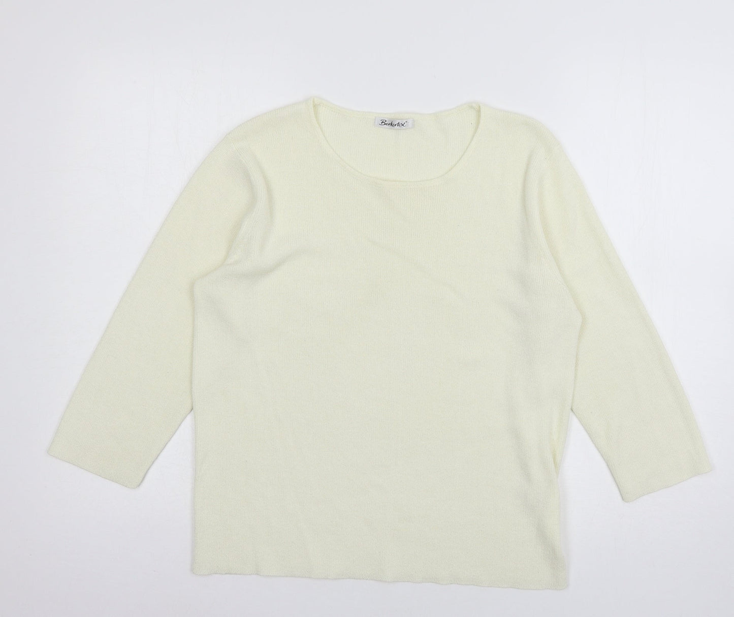 Berkertex Womens Ivory  Knit Pullover Jumper Size 14