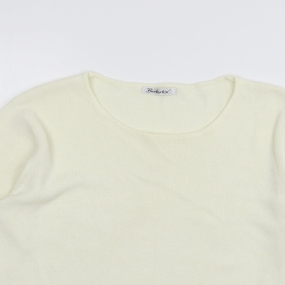 Berkertex Womens Ivory  Knit Pullover Jumper Size 14