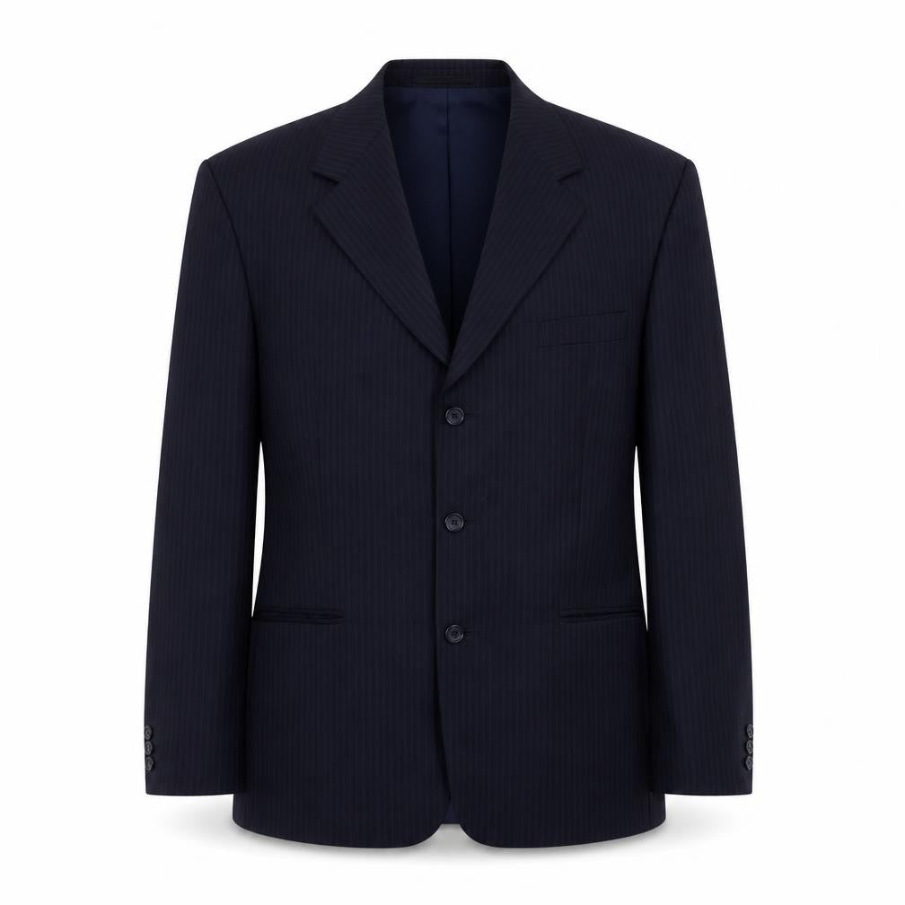 Burton Mens Blue Striped  Jacket Suit Jacket Size L