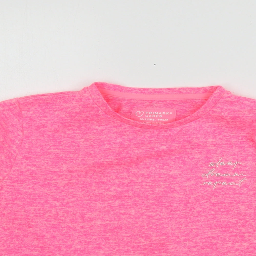 Primark Girls Pink  Jersey Pullover Sweatshirt Size 10-11 Years  - Sleep dream repeat