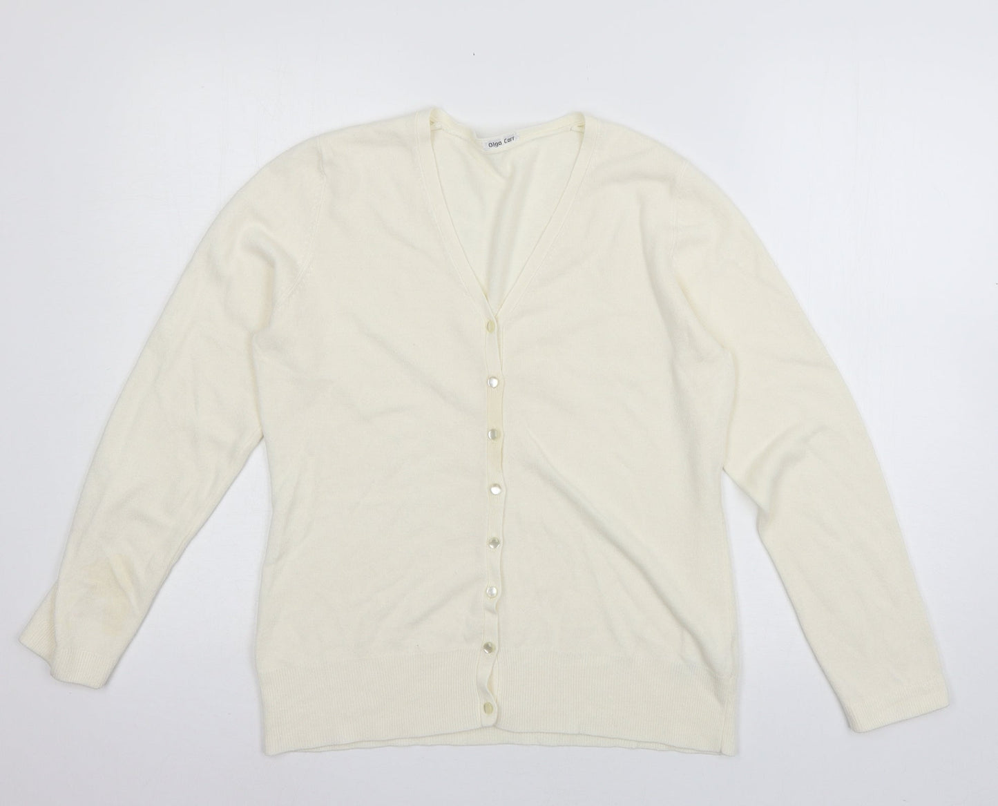 BHS Womens Ivory  Knit Cardigan Jumper Size 12