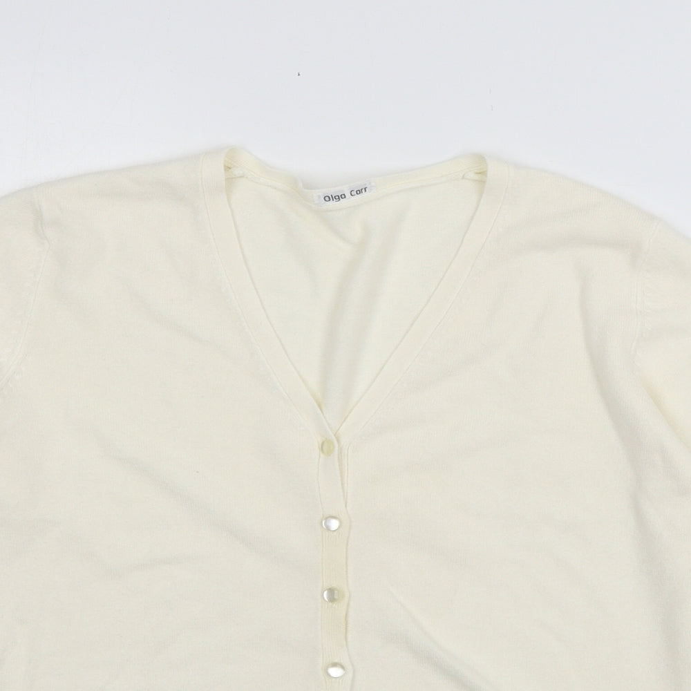 BHS Womens Ivory  Knit Cardigan Jumper Size 12