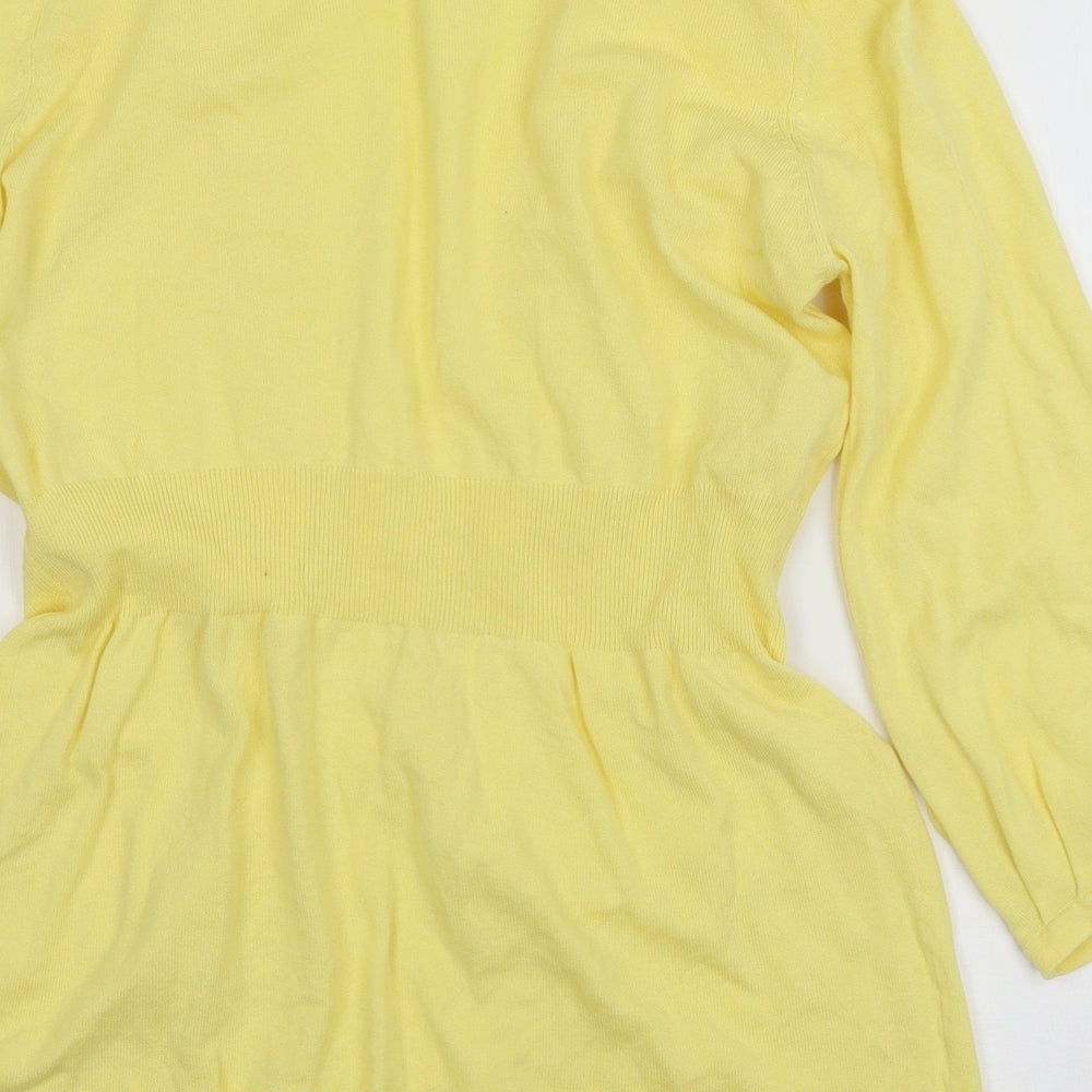 George Womens Yellow  Knit Cardigan Jumper Size 12
