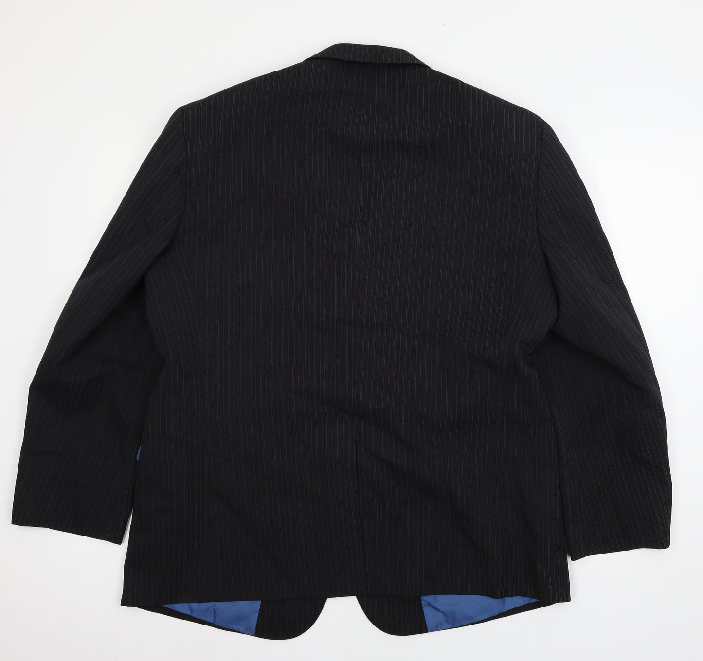 Taylor & Wright Mens Black Striped  Jacket Suit Jacket Size XL