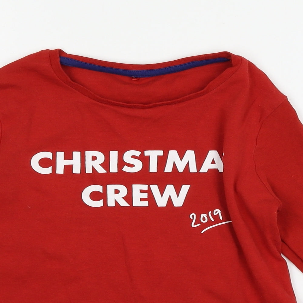 George Boys Red  Jersey Basic T-Shirt Size 11-12 Years  - Christmas Crew 2019