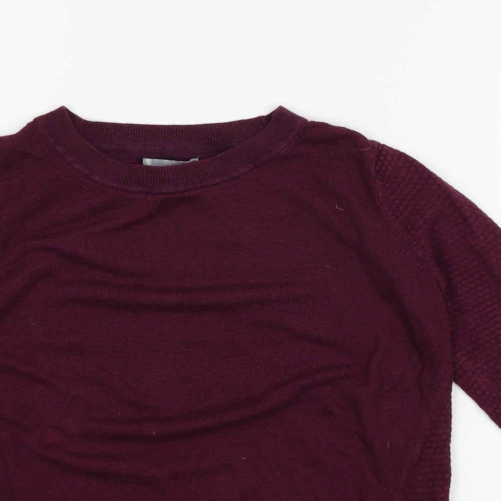 H&M Womens Purple  Knit Pullover Jumper Size S