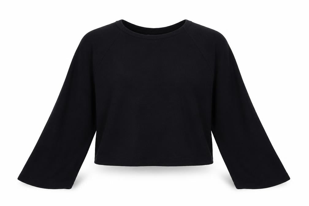 Marks and Spencer Womens Black   Basic Blouse Size 6  - Bell sleeve