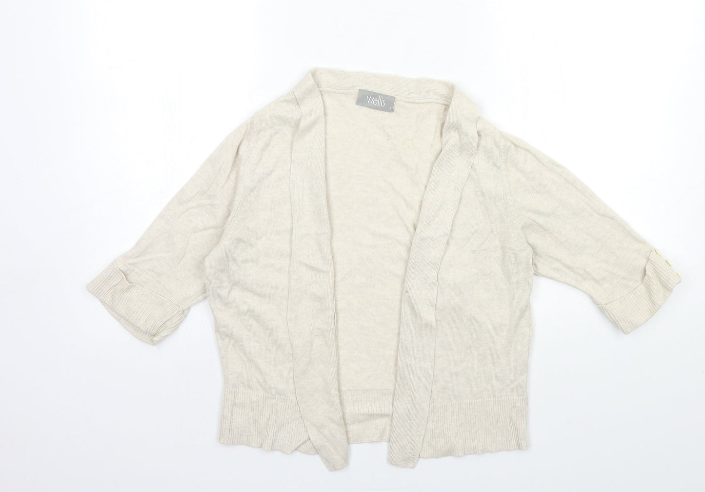 Wallis Womens Beige  Knit Cardigan Jumper Size S