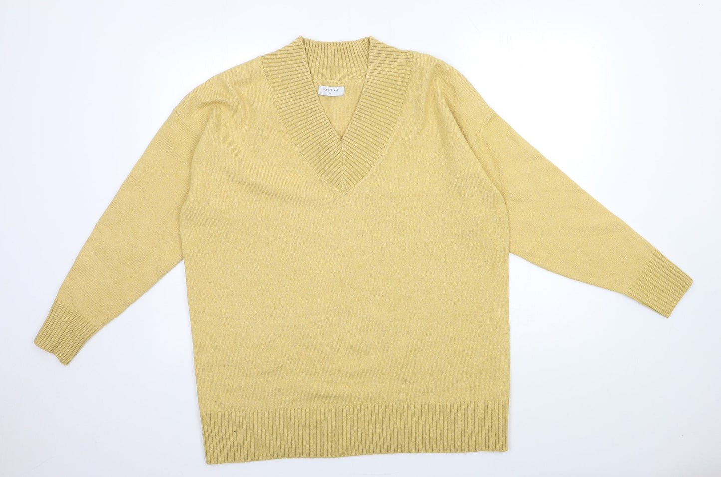 Papaya Womens Beige  Knit Pullover Jumper Size M