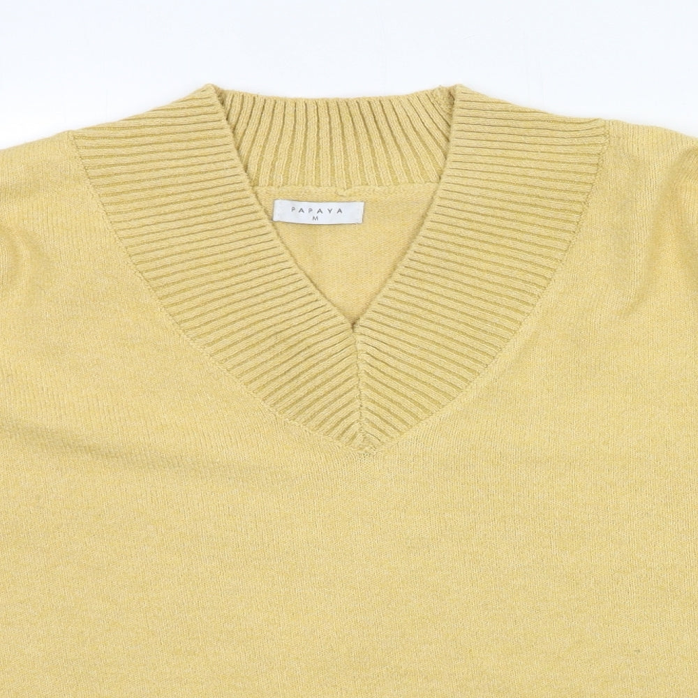 Papaya Womens Beige  Knit Pullover Jumper Size M