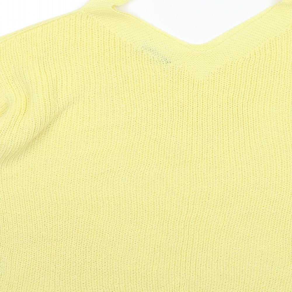 George Womens Yellow  Knit Pullover Jumper Size 12