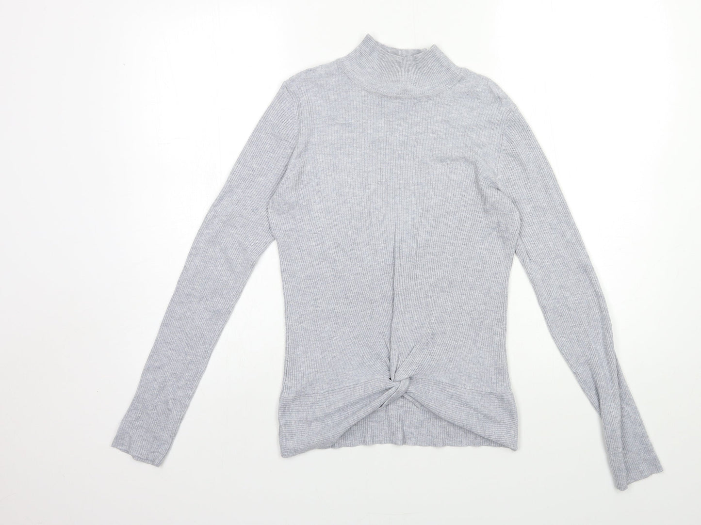 Very Womens Grey  Knit Pullover Jumper Size 10  - Knot