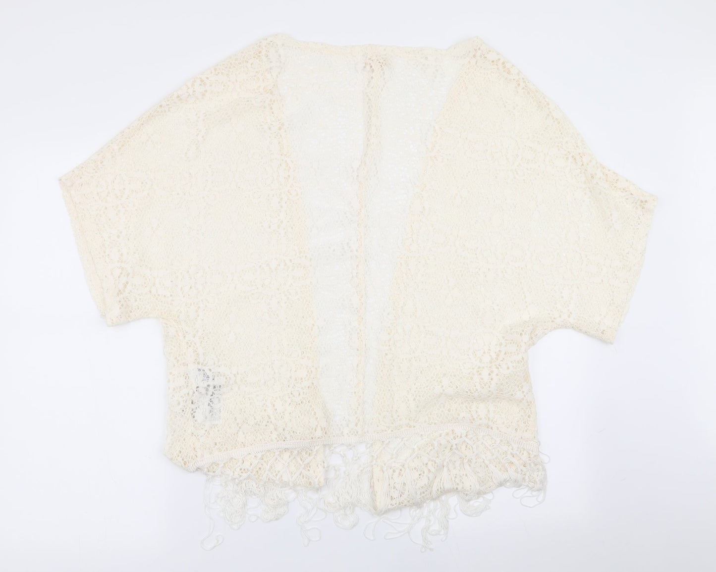 Hollister Womens Beige Geometric  Cardigan Jumper Size M