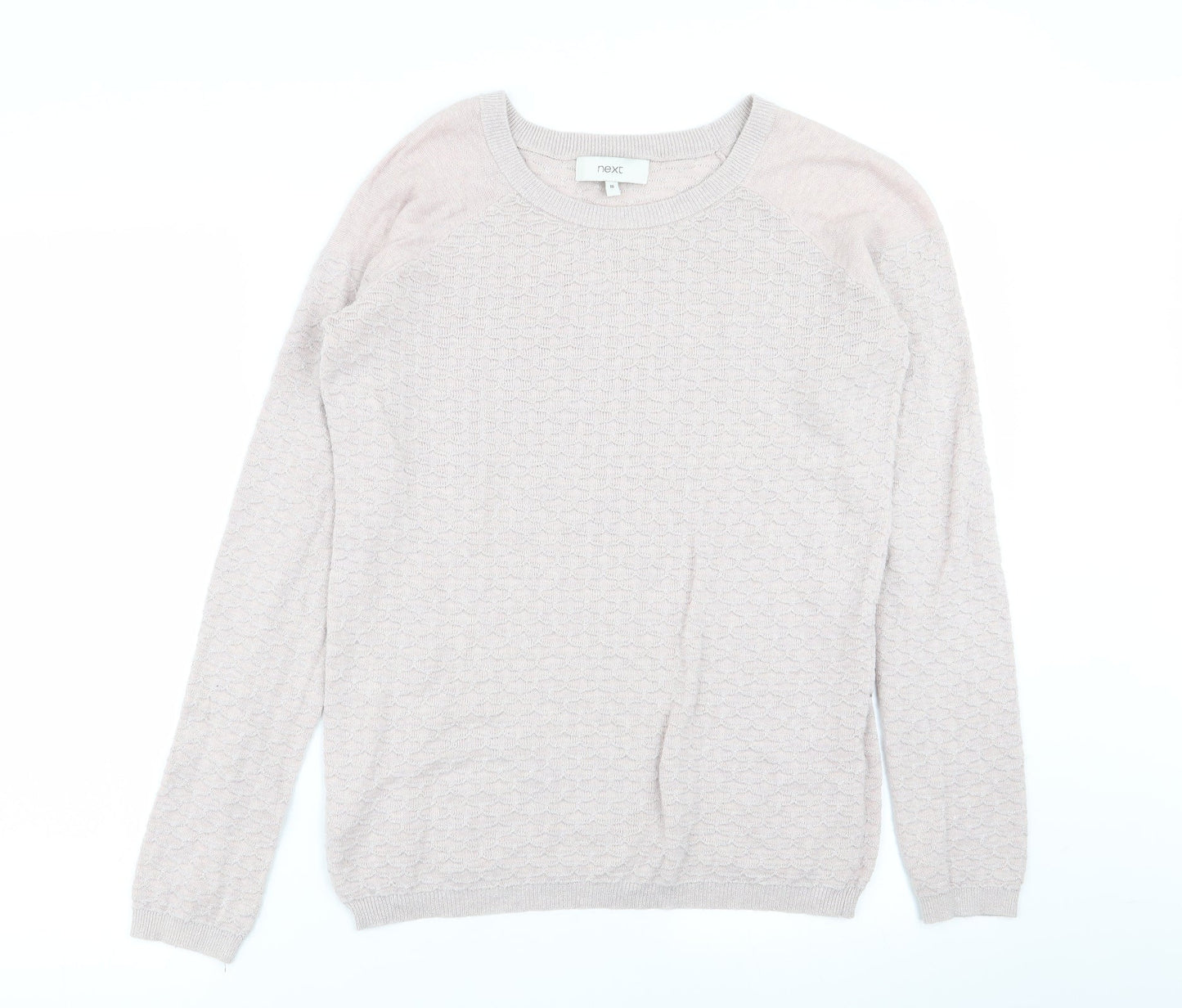 NEXT Womens Pink Geometric  Pullover Jumper Size 10