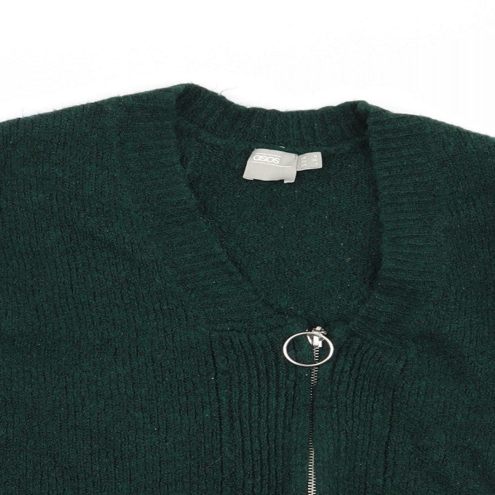ASOS Womens Green   Full Zip Jumper Size 8