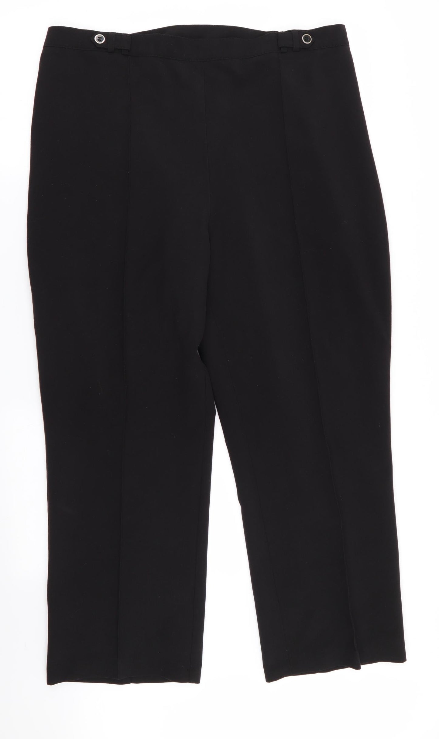 BM Womens Black   Trousers  Size 18 L26 in - Stretch waistband