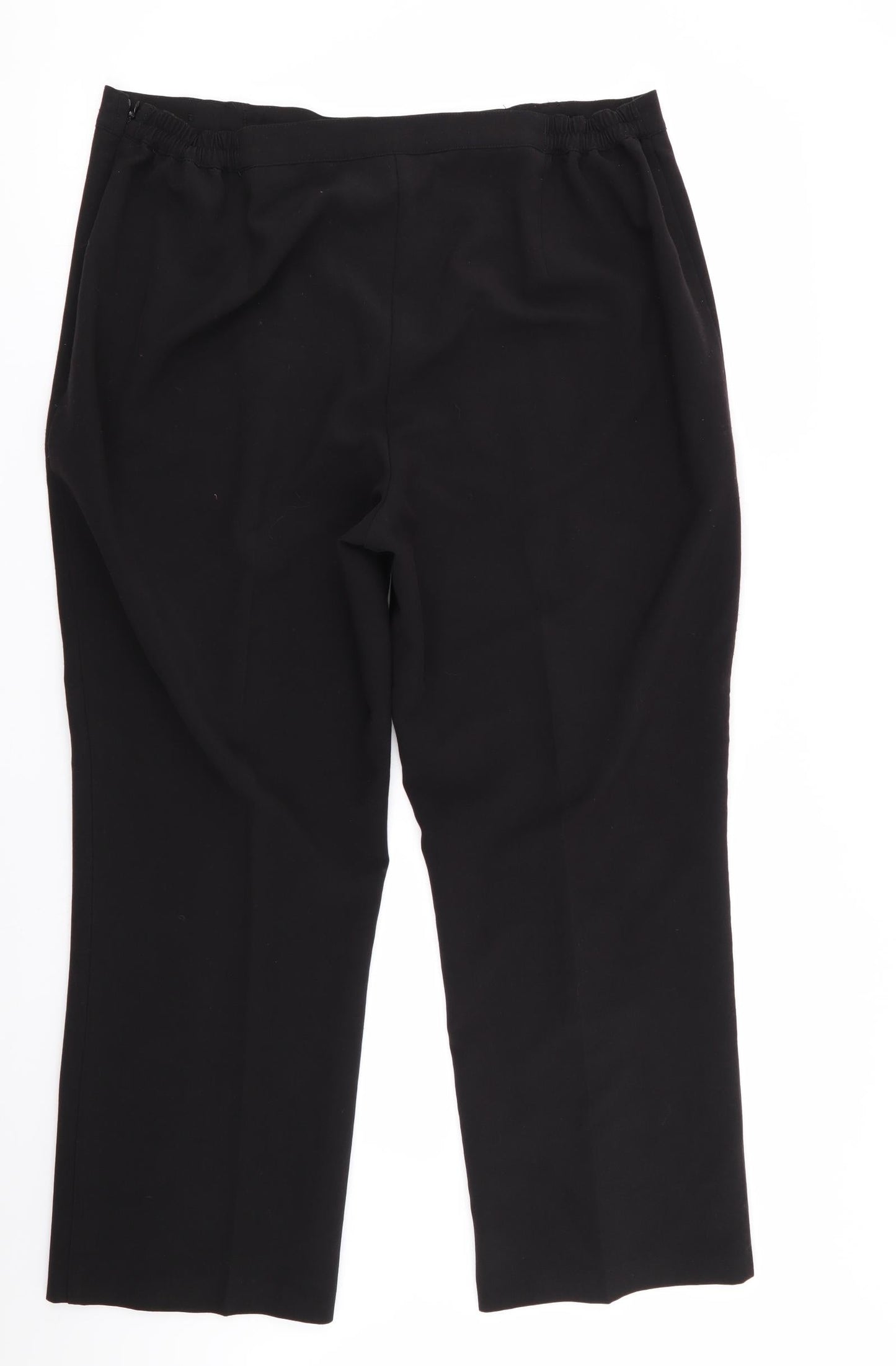 BM Womens Black   Trousers  Size 18 L26 in - Stretch waistband