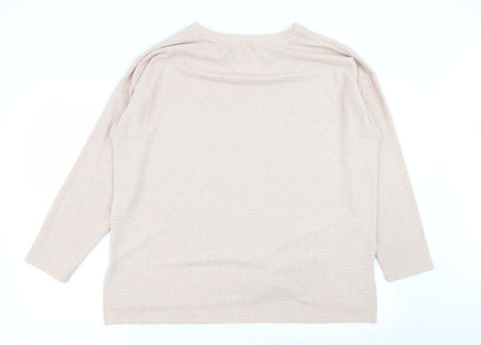 Asda George Womens Beige Solid  Top Pyjama Set Size 16