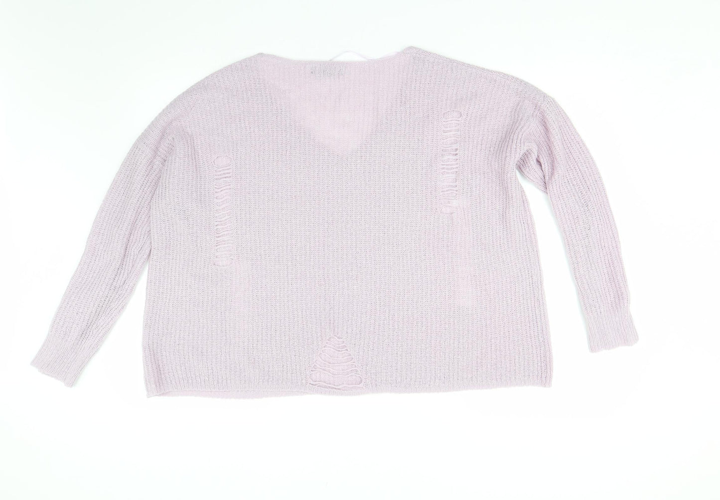Primark Womens Purple  Knit Pullover Jumper Size L