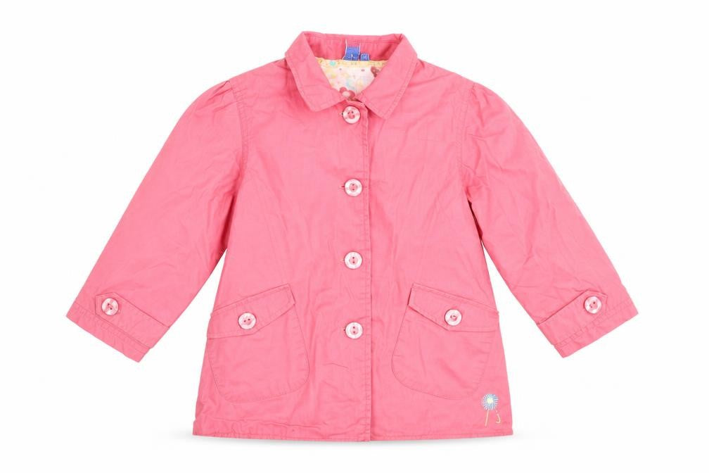 Front view of Debenhams girls’ pink jacket, size 2-3, years