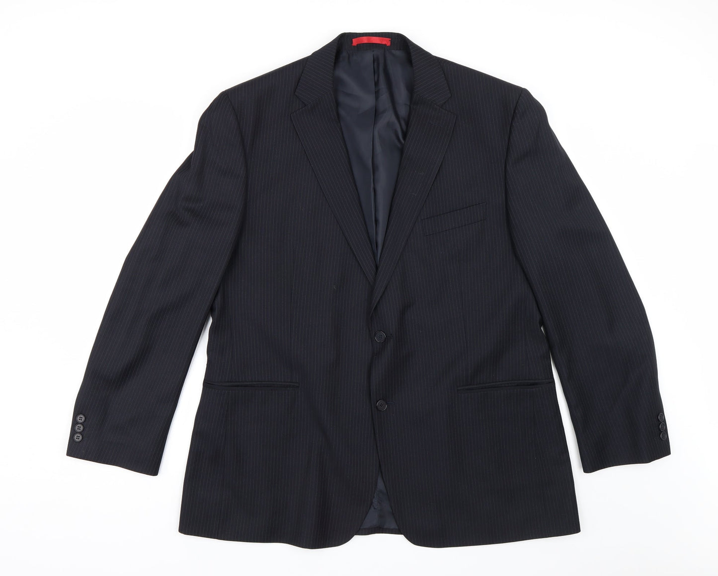 Burton Mens Black Striped  Jacket Suit Jacket Size 46