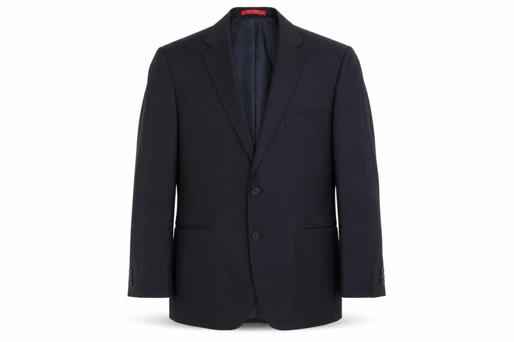 Burton Mens Black Striped  Jacket Suit Jacket Size 46