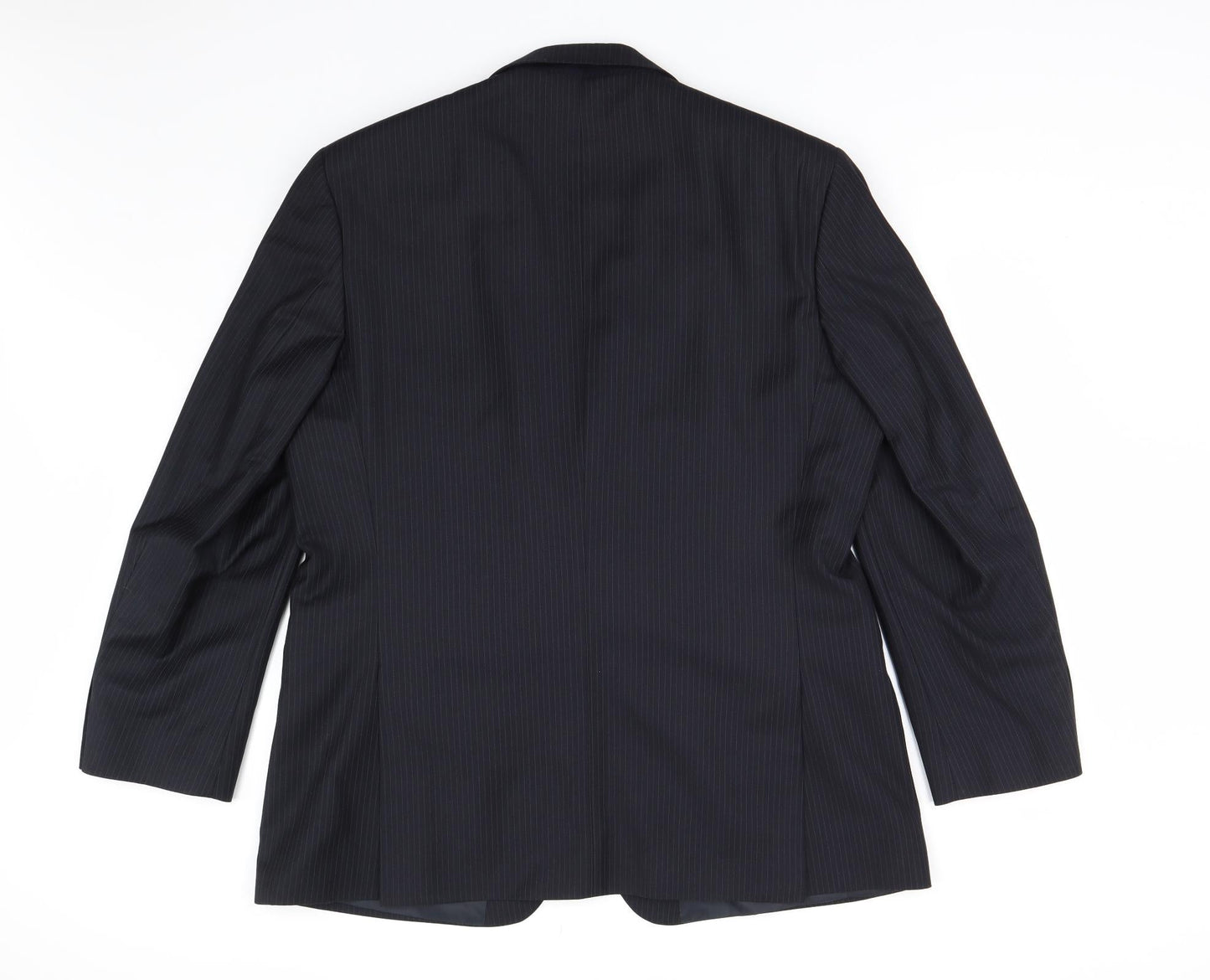 Burton Mens Black Striped  Jacket Suit Jacket Size 46
