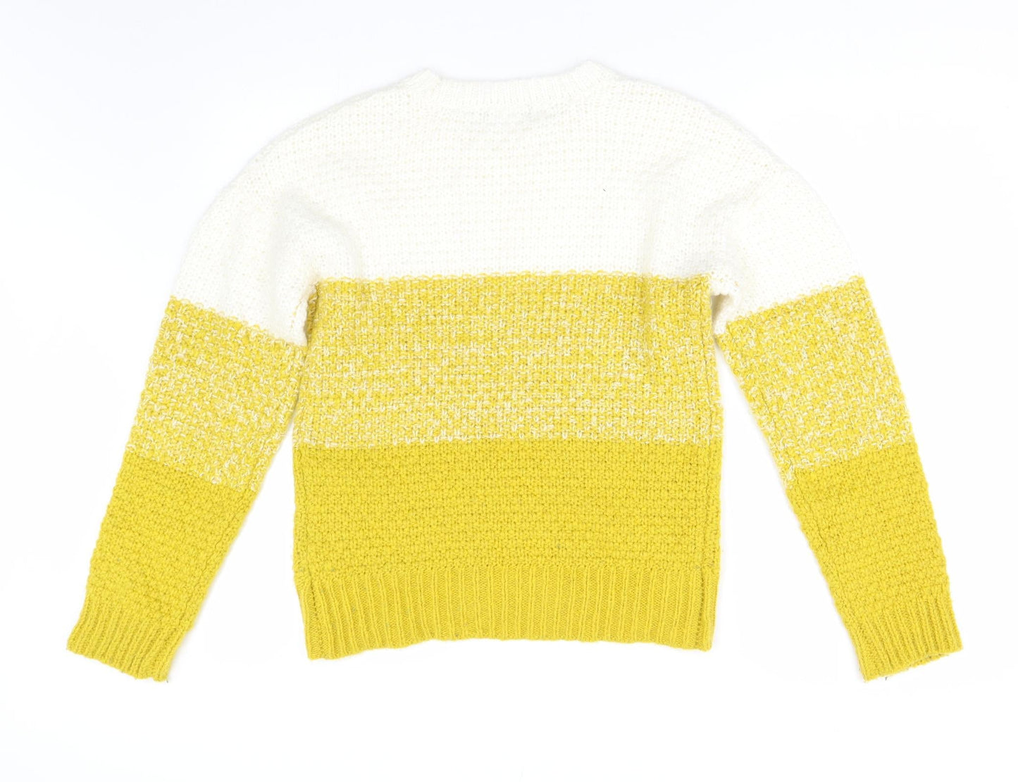 Primark Womens Yellow  Knit Pullover Jumper Size XS