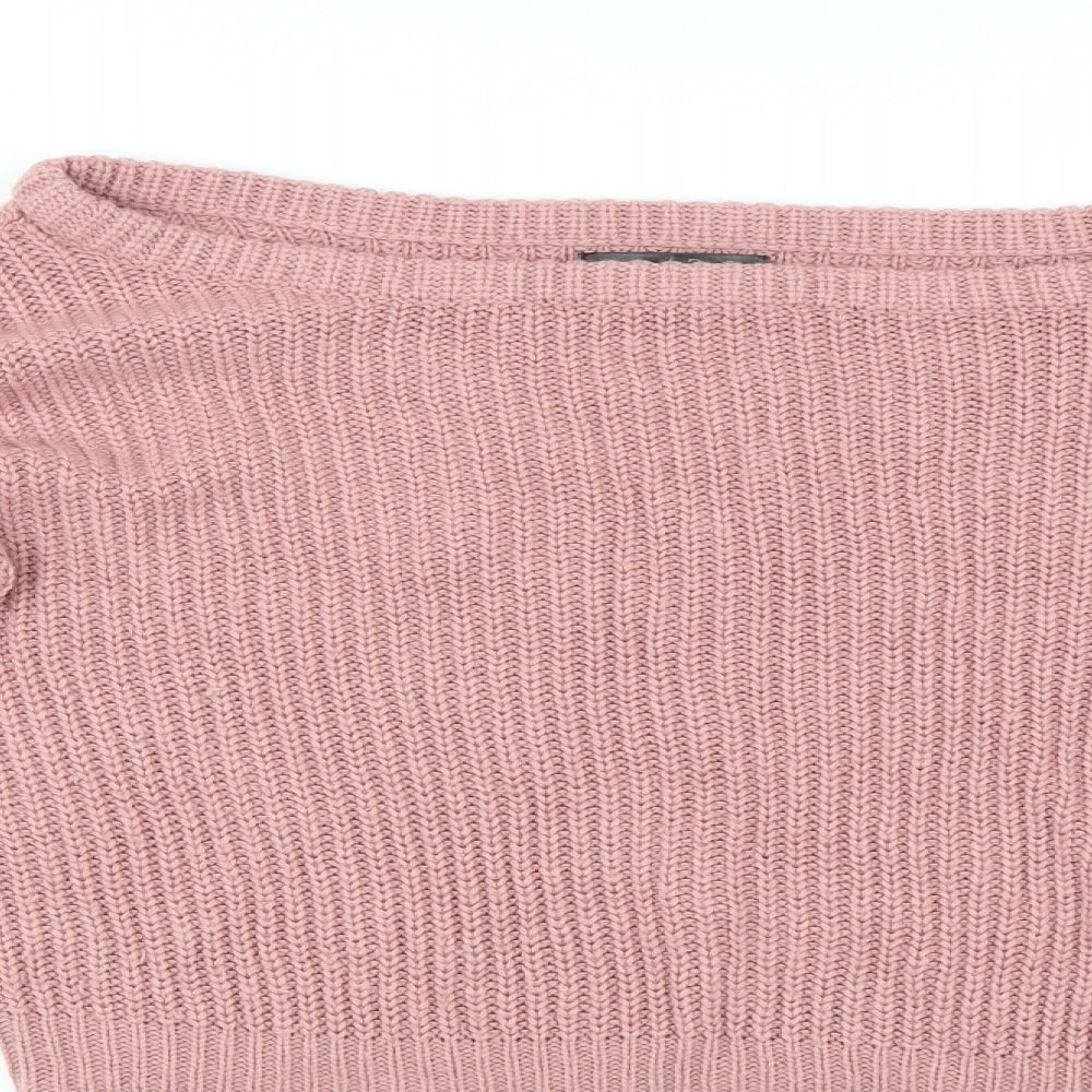 Missguided Womens Pink  Knit Pullover Jumper Size M
