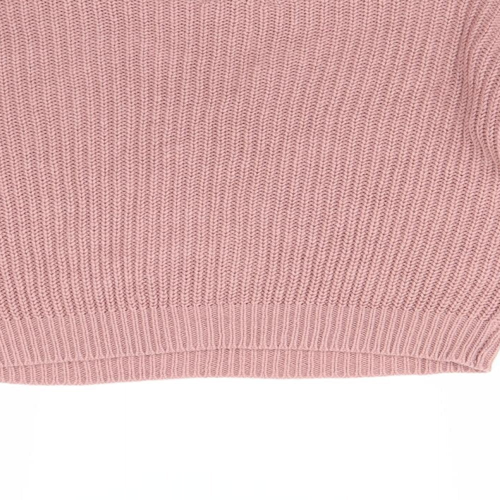 Missguided Womens Pink  Knit Pullover Jumper Size M