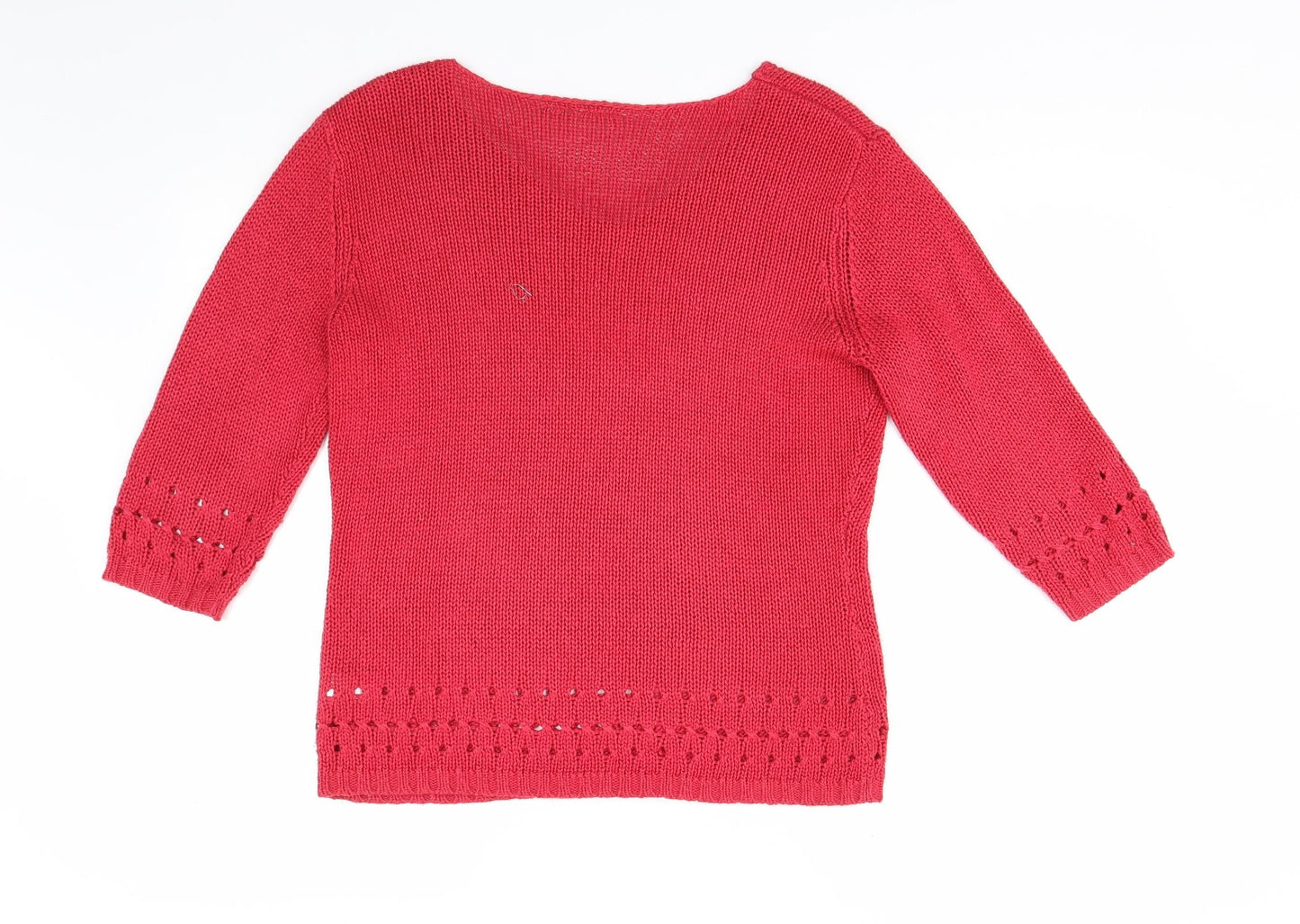 Avenue Womens Pink  Knit Pullover Jumper Size M