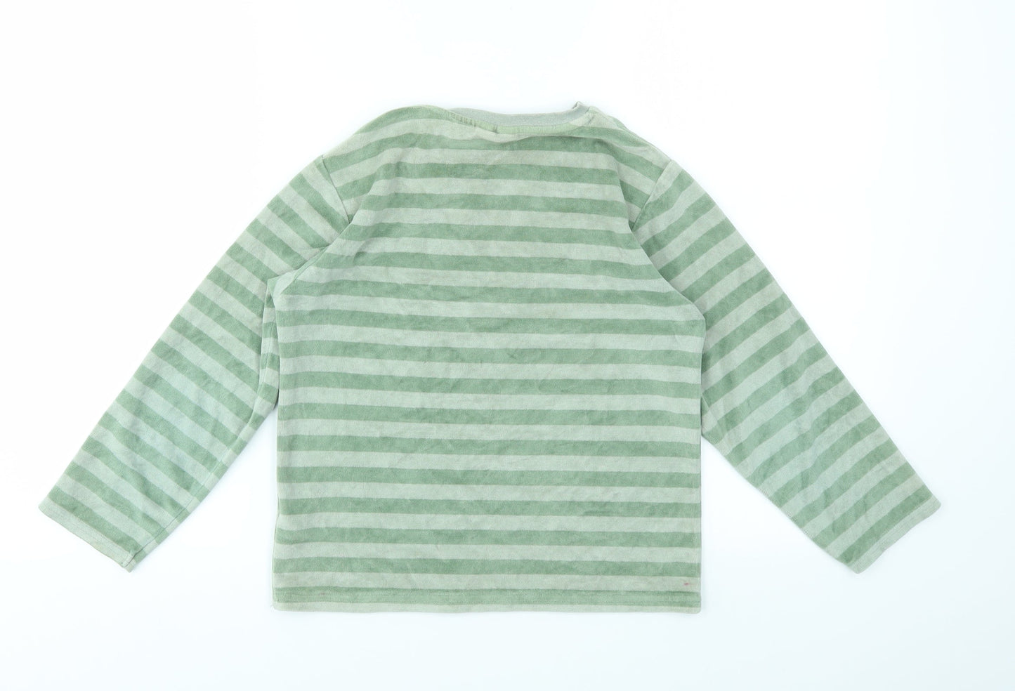 DP Boys Green Striped  Basic T-Shirt Size 8 Years