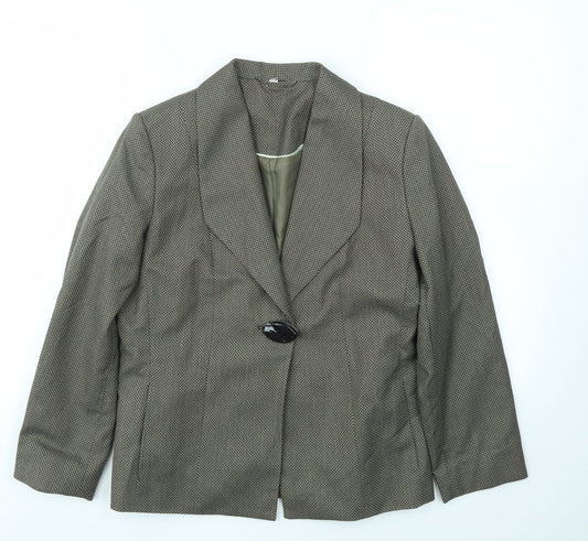 ANNA ROSE Womens Green   Jacket Blazer Size 12
