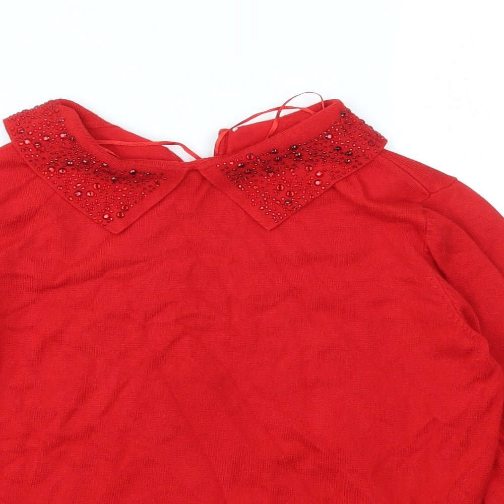 Preworn Womens Red   Pullover Jumper Size S