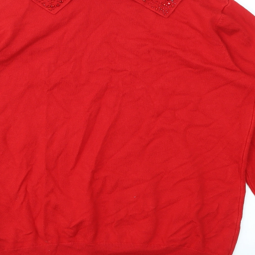 Preworn Womens Red   Pullover Jumper Size S