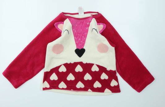 GIRLS Girls Multicoloured Animal Print  Top Pyjama Top Size 10-11 Years