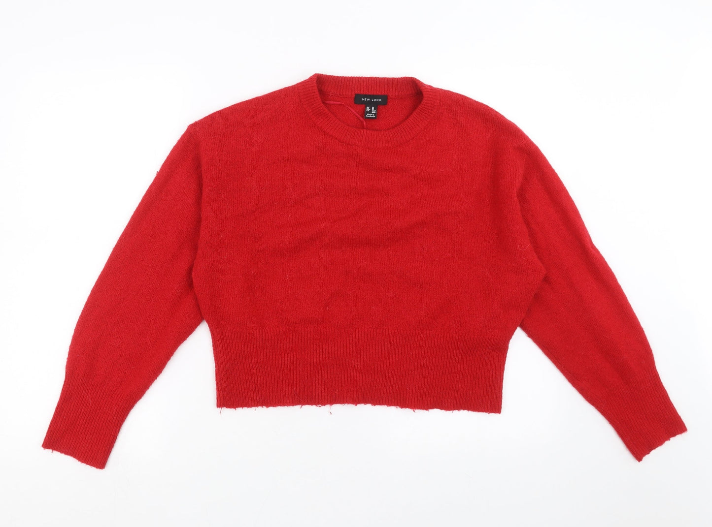 New Look Womens Red  Knit Pullover Jumper Size M
