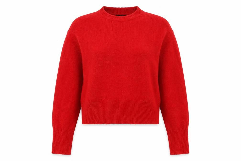 New Look Womens Red  Knit Pullover Jumper Size M