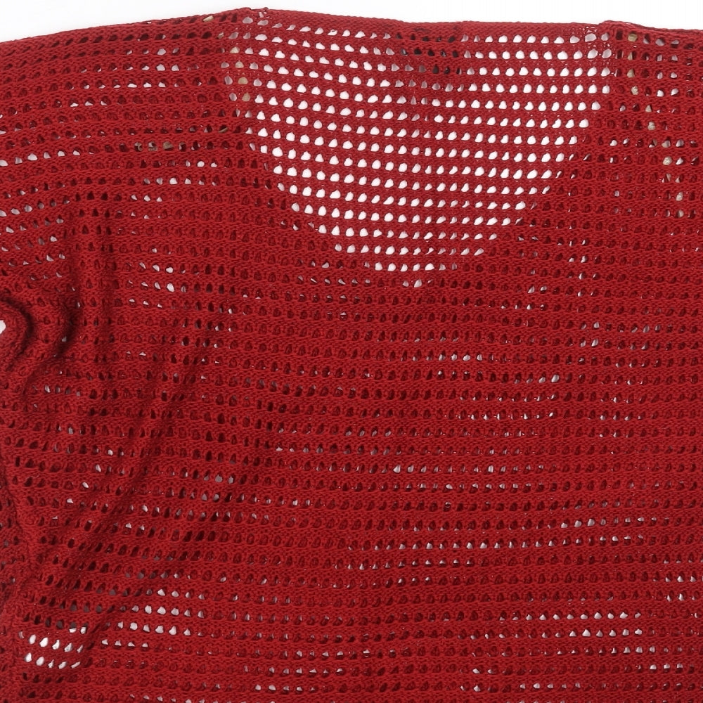 IZABEL Womens Red  Knit Pullover Jumper Size 10