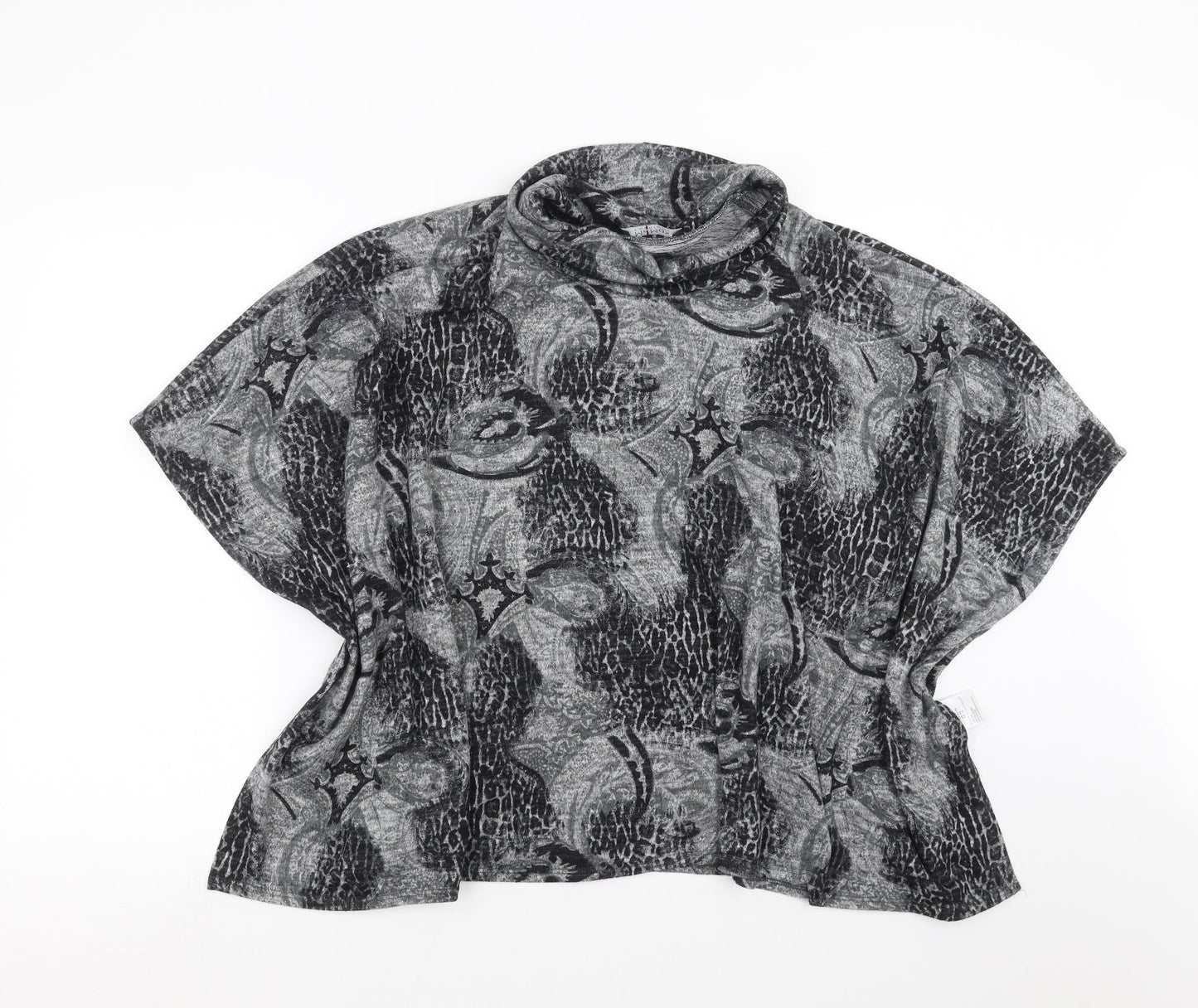 Max Studio Womens Grey Geometric  Pullover Jumper One Size
