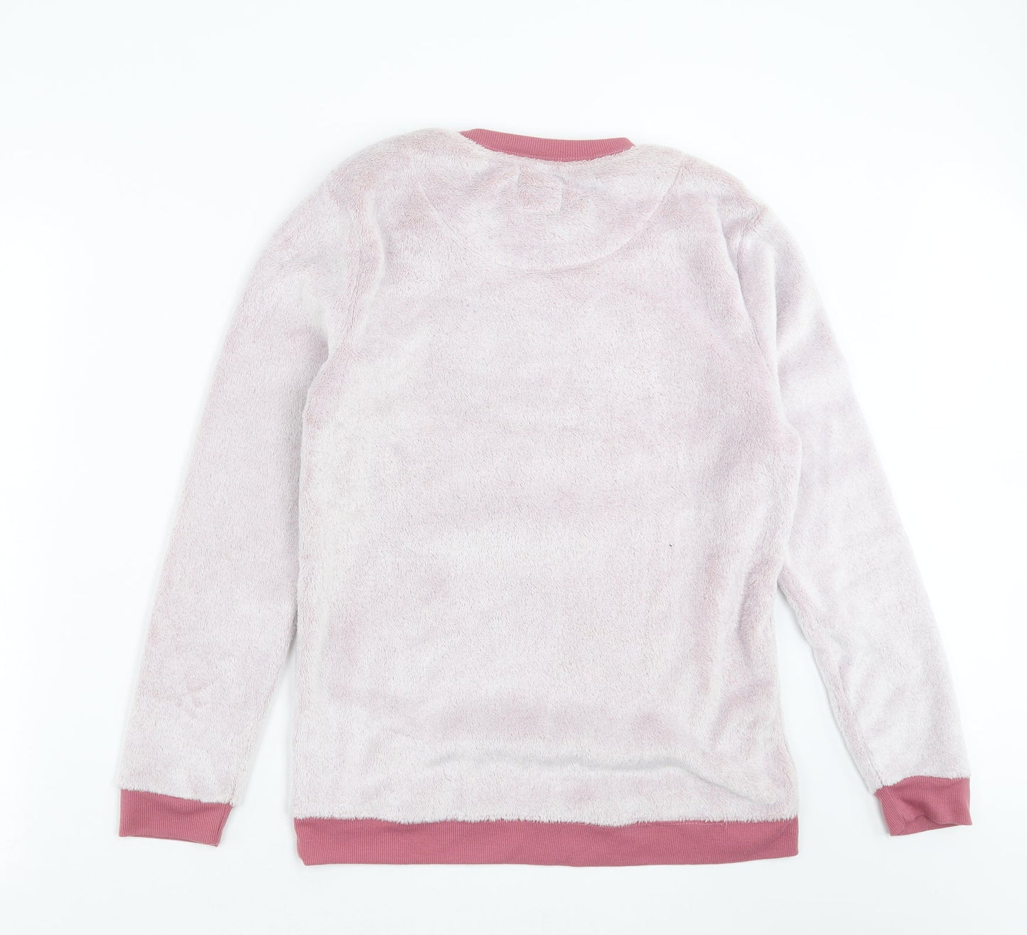 Primark Womens Pink Solid Fleece Top Pyjama Top Size M  - Disney
