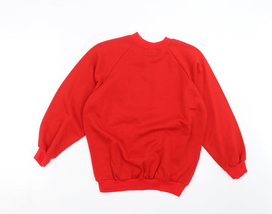 Back to School Boys Red   Pullover Sweatshirt Size M