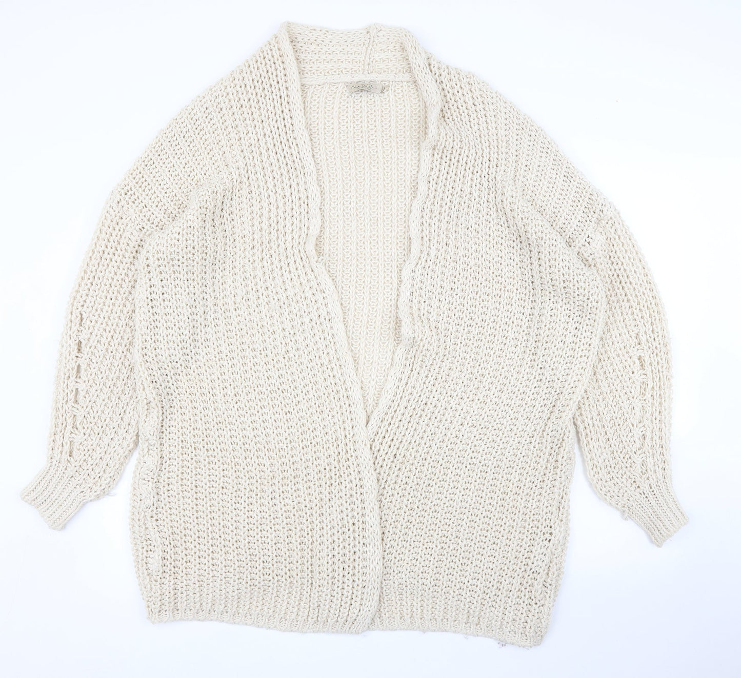 Nada del Riccio Womens Beige   Cardigan Jumper Size L