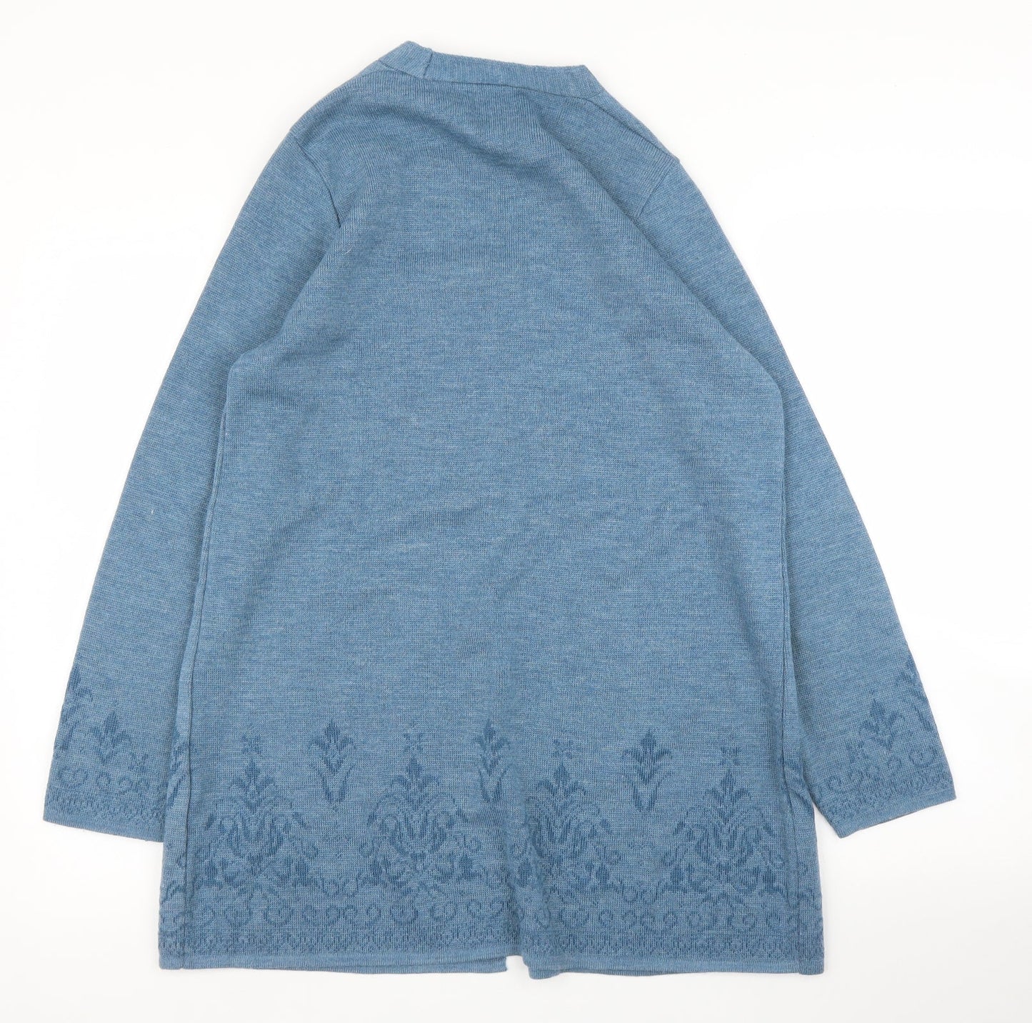 Preworn Womens Blue Floral  Cardigan Jumper Size 12