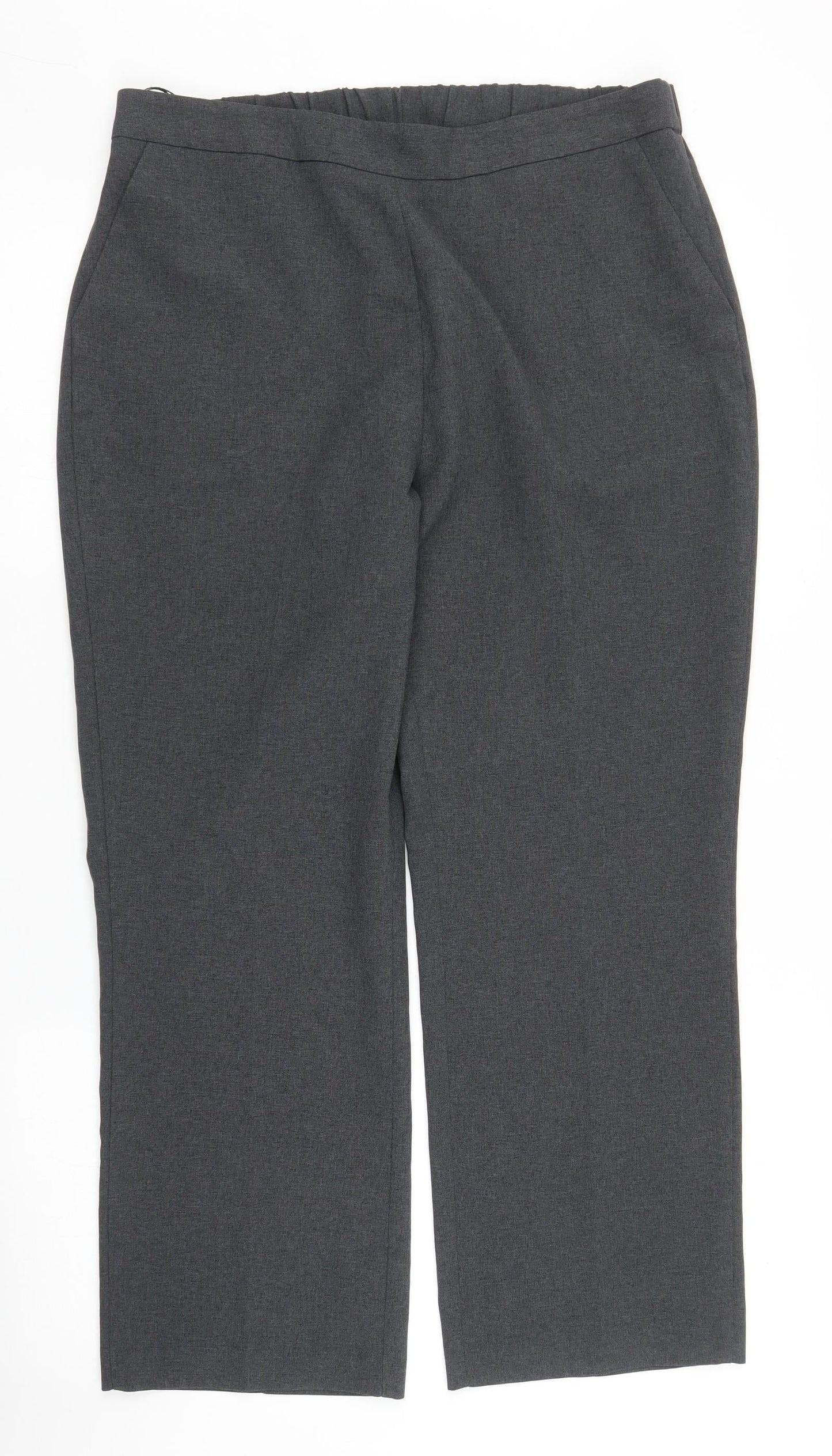 Preworn Womens Grey   Trousers  Size 14 L26 in