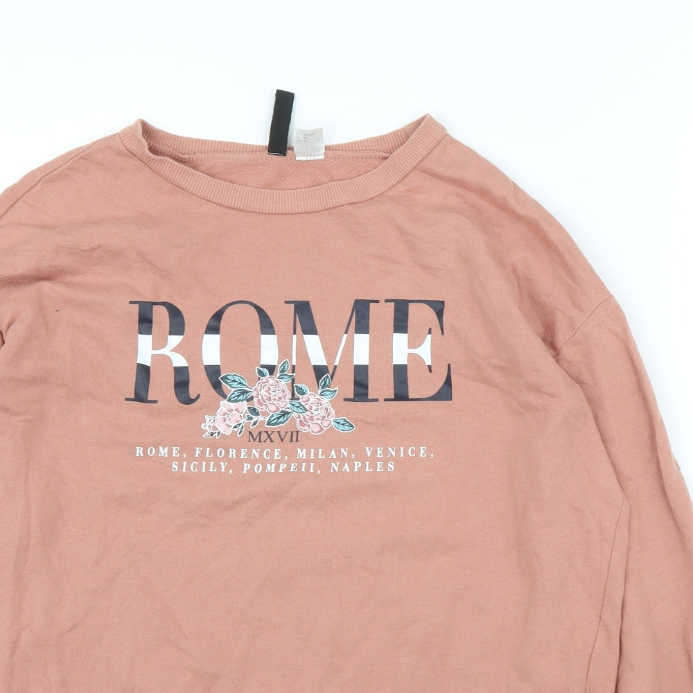 H&M Womens Pink   Pullover Jumper Size XS