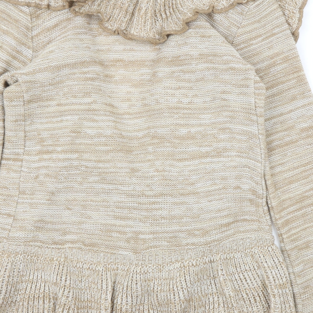 Pure & Natural Womens Beige   Cardigan Jumper Size M