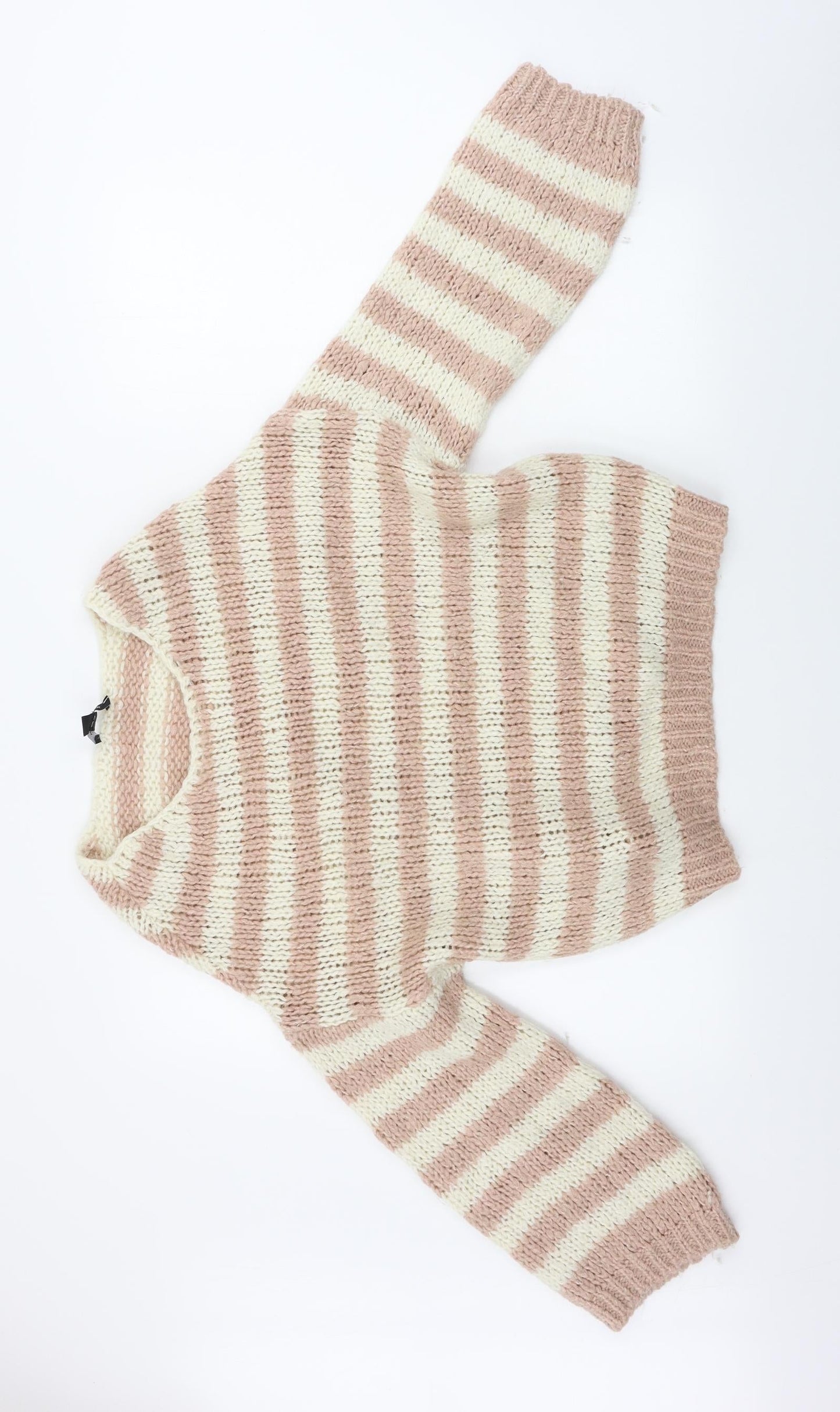 New Look  Womens Beige Striped  Pullover Jumper Size S
