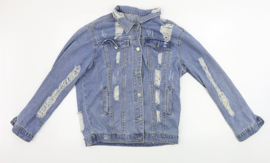 Preworn Womens Blue   Jacket Coat Size L